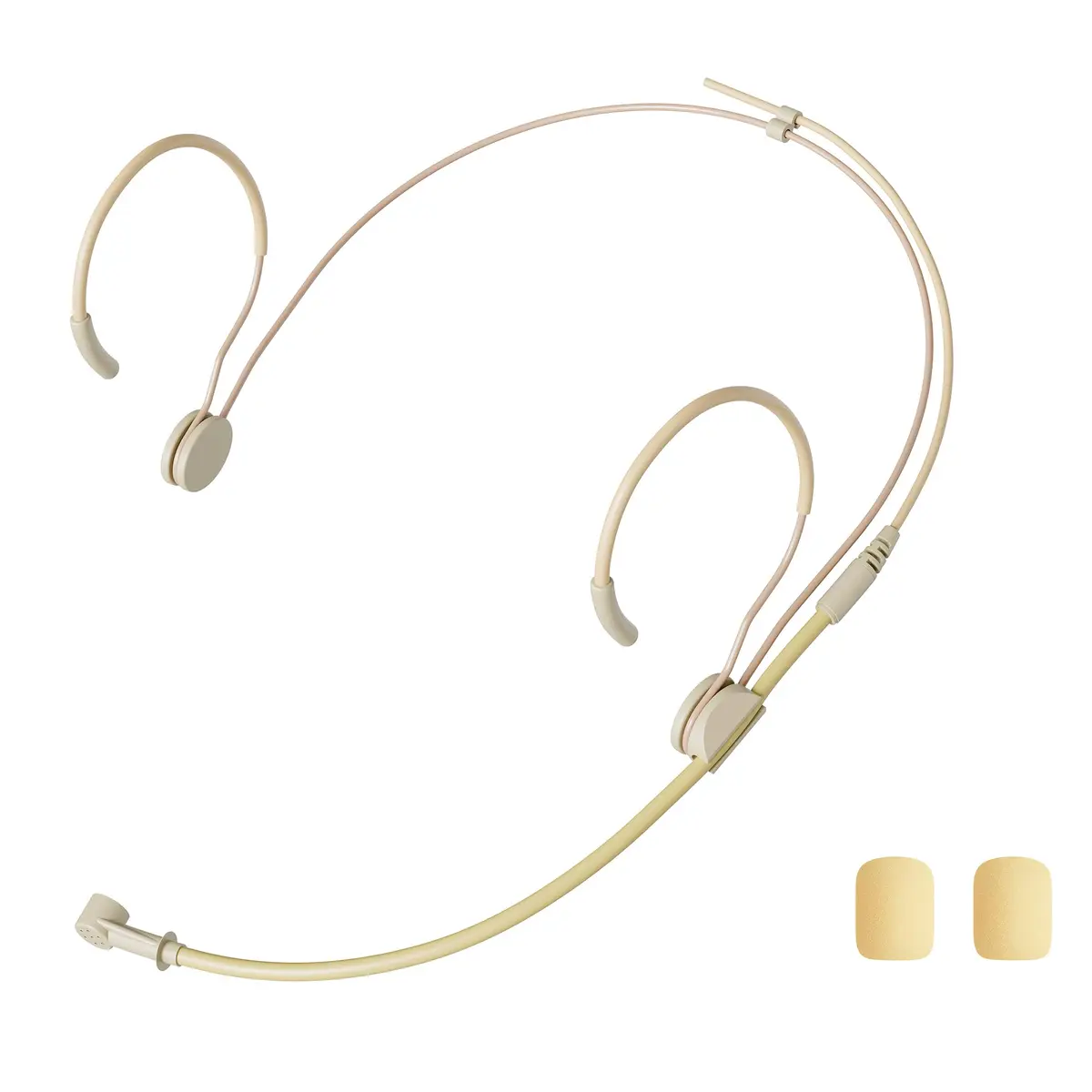 J K MIC-J 069 Headset Headworn Microphone Compatible with Shure Bodypacks | Unidirectional, Beige Alloy Steel, 20Hz–20kHz - view 3