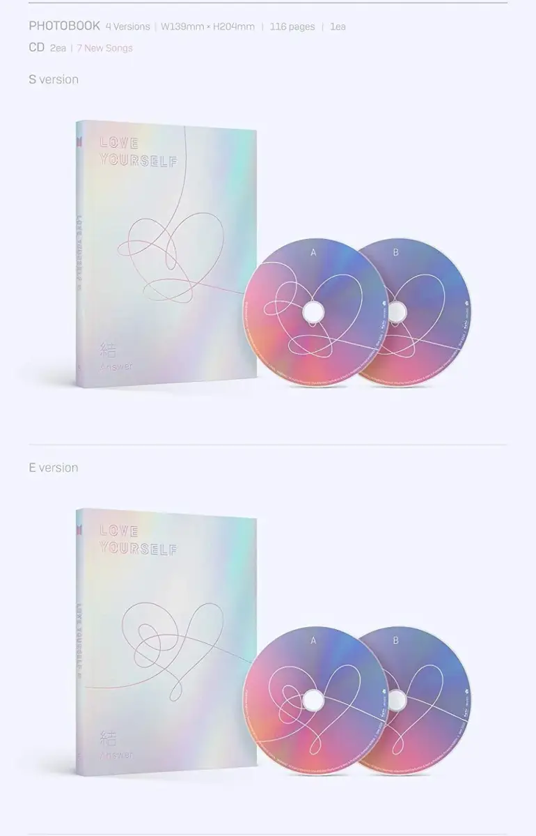 Genie Music BTS Love Yourself 結 Answer Random Version 2CD+Photobook+Mini Book+Photocard+Folded Poster | Authentic K-Pop Import - view 3
