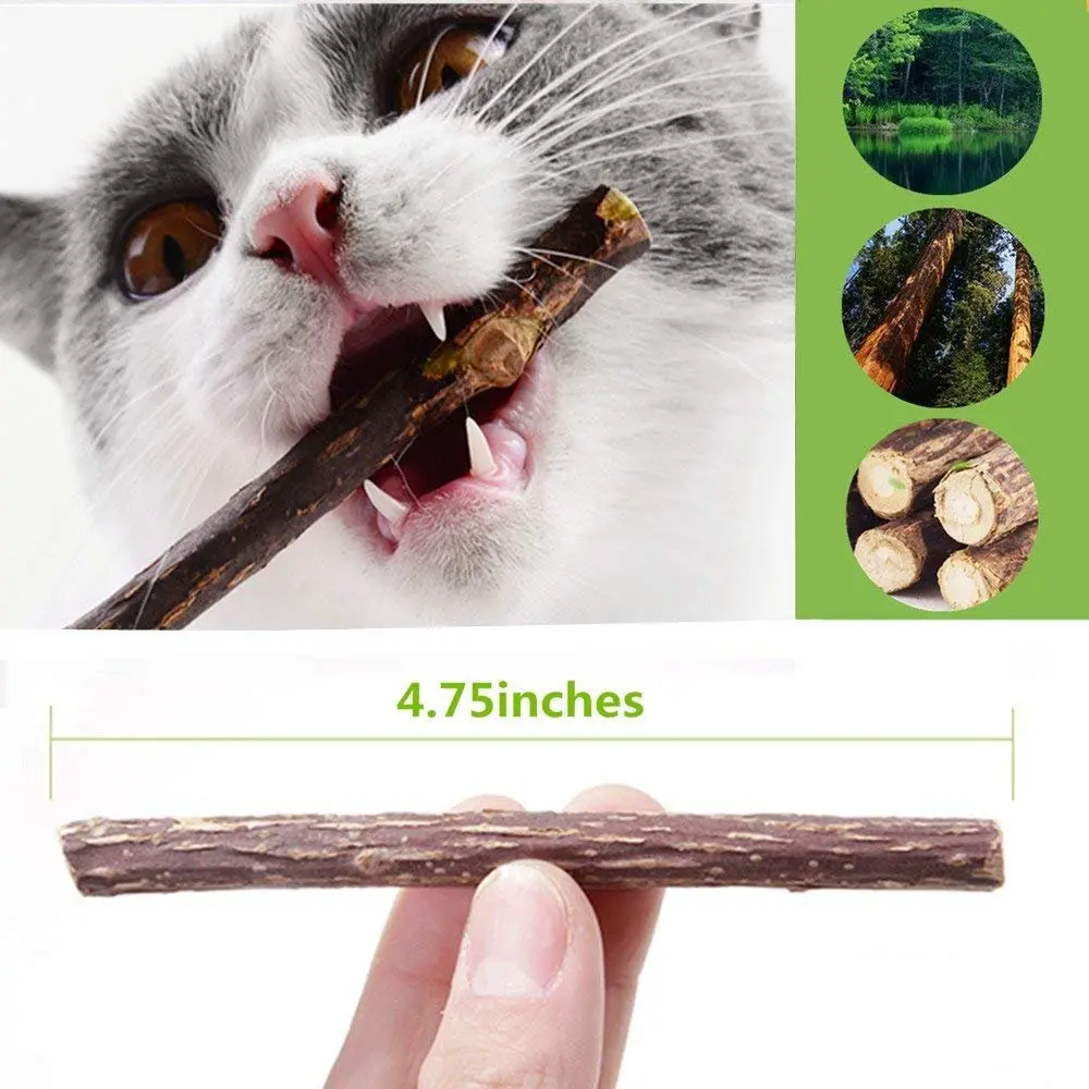 Ueerdand Organic Catnip Chew Sticks 10 pcs | Silvervine & Plant-Based Teeth Cleaner for Cats - view 2