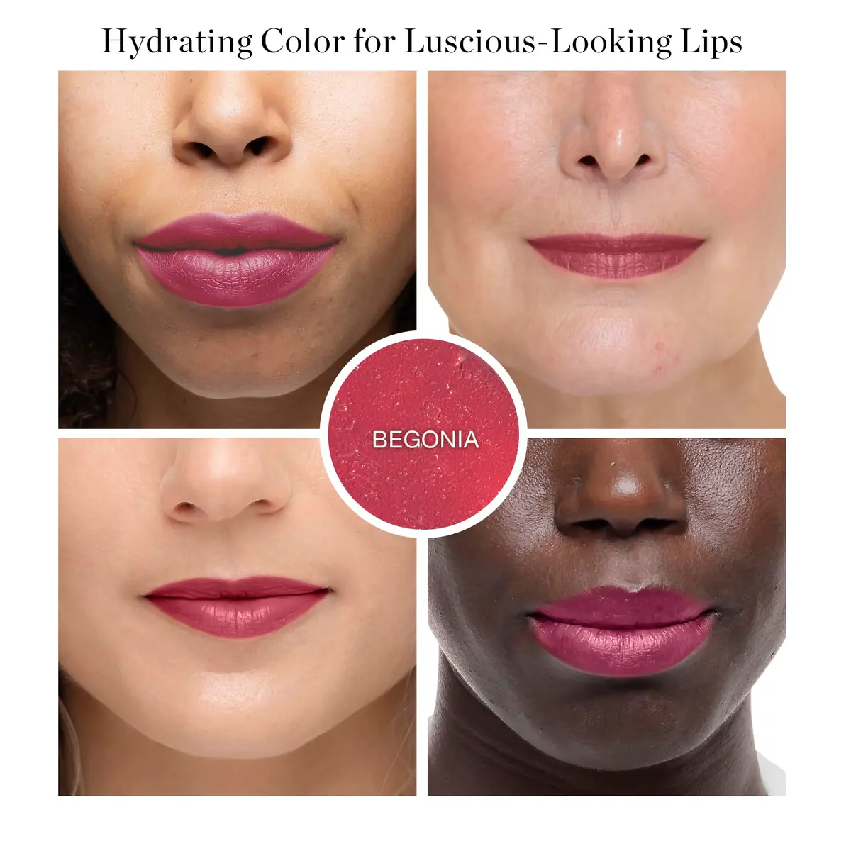 Ogee Tinted Sculpted Lip Oil - Organic Lip Stain, Balm & Color - BEGONIA | Sheer, Buildable, Organic Lip Color with Hyaluronic & Peppermint - view 2