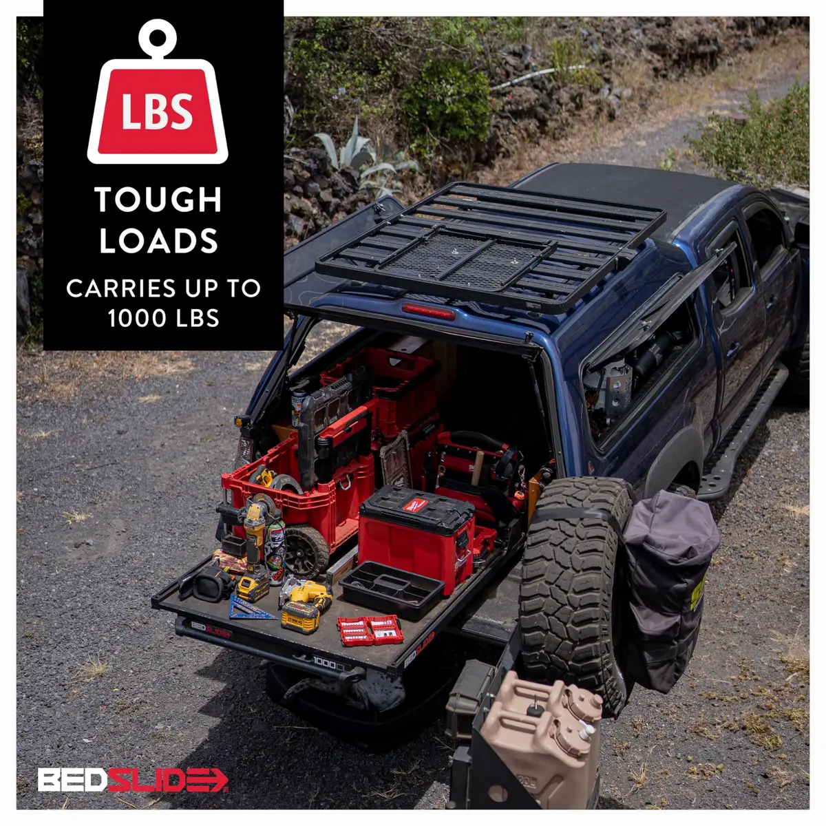Bedslide Slide Classic 65" X 48" | Truck Bed Organizer with 1000lbs Capacity - view 2
