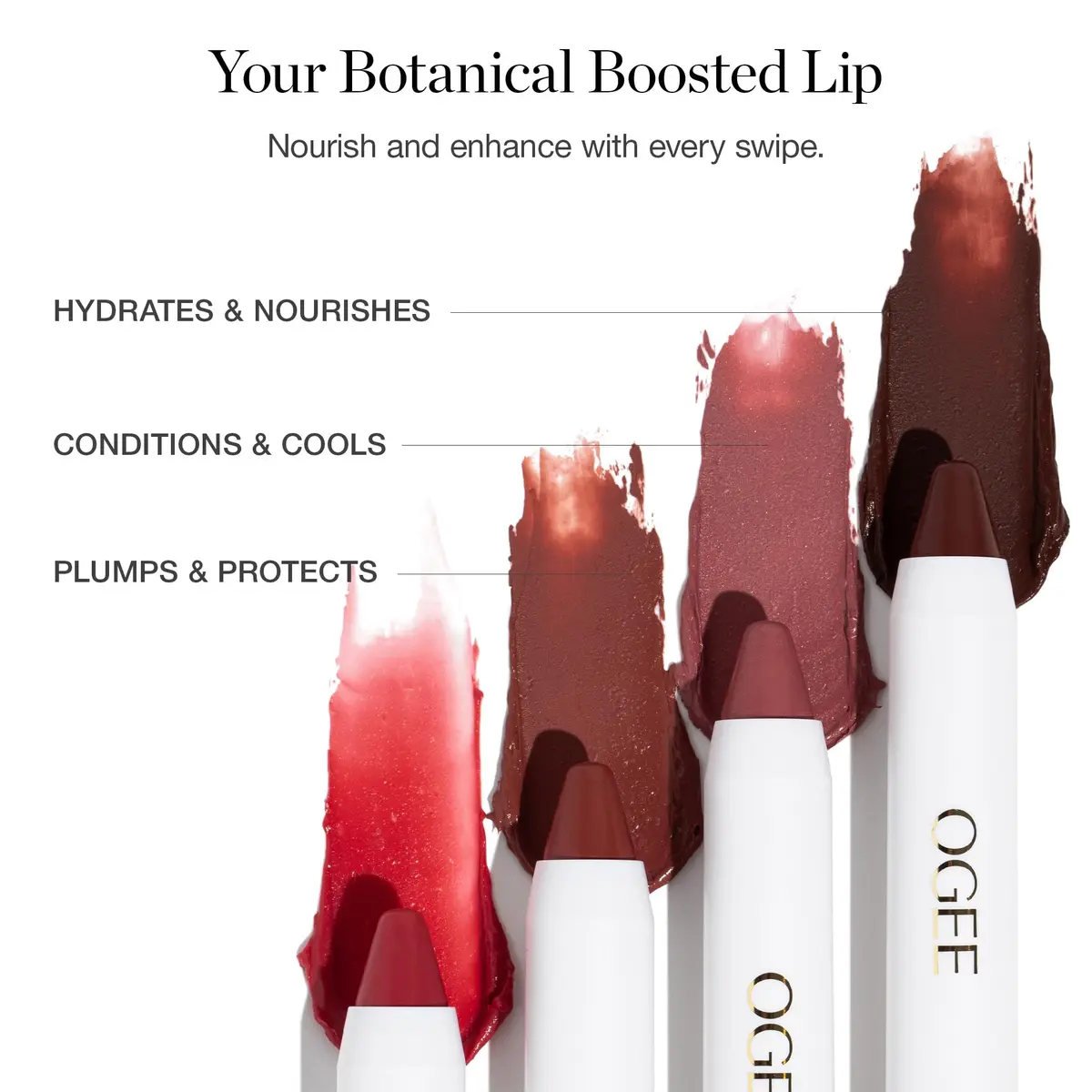 Ogee Tinted Sculpted Lip Oil - Organic Lip Stain, Balm & Color - CAMELLIA | Moisturizing, Buildable Sheer Color (70-120 chars) - view 5