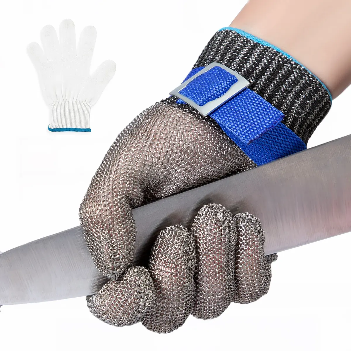ARCLIBER Level 9 Cut Resistant Glove Stainless Steel Wire Mesh | Food Safe, Ambidextrous, Reusable (X-Large Pack of 1) - main product image