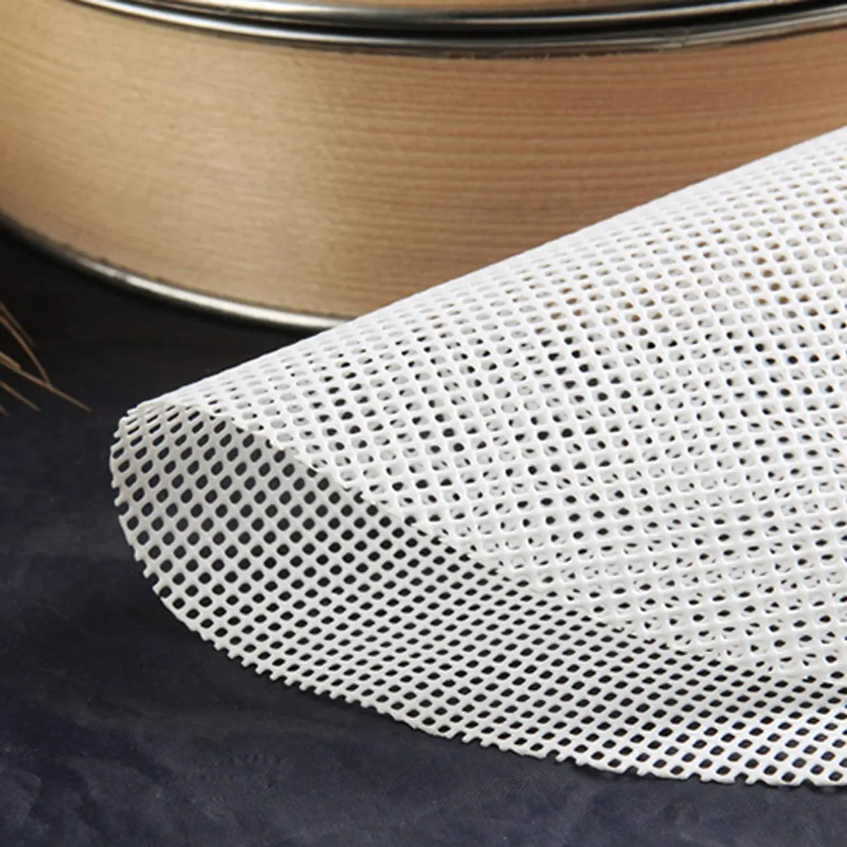 GUCUJI 10 Inch Silicone Bamboo Steamer Liners (4-Pack, White) | Reusable Mesh Mats for Momos, Dumplings, Dim Sum - view 6