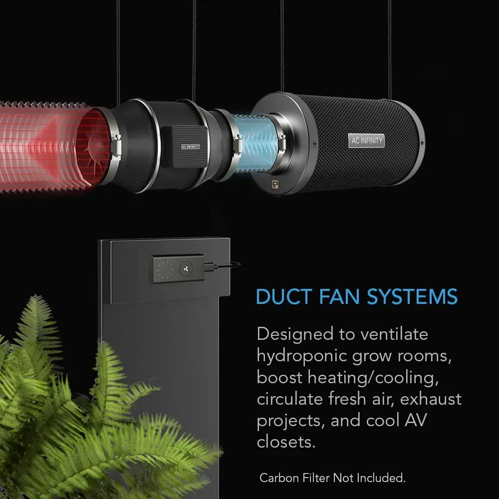 AC Infinity CLOUDLINE S6 PRO 6-Inch Inline Duct Fan 807 CFM | Quiet EC Motor Ventilation - view 2