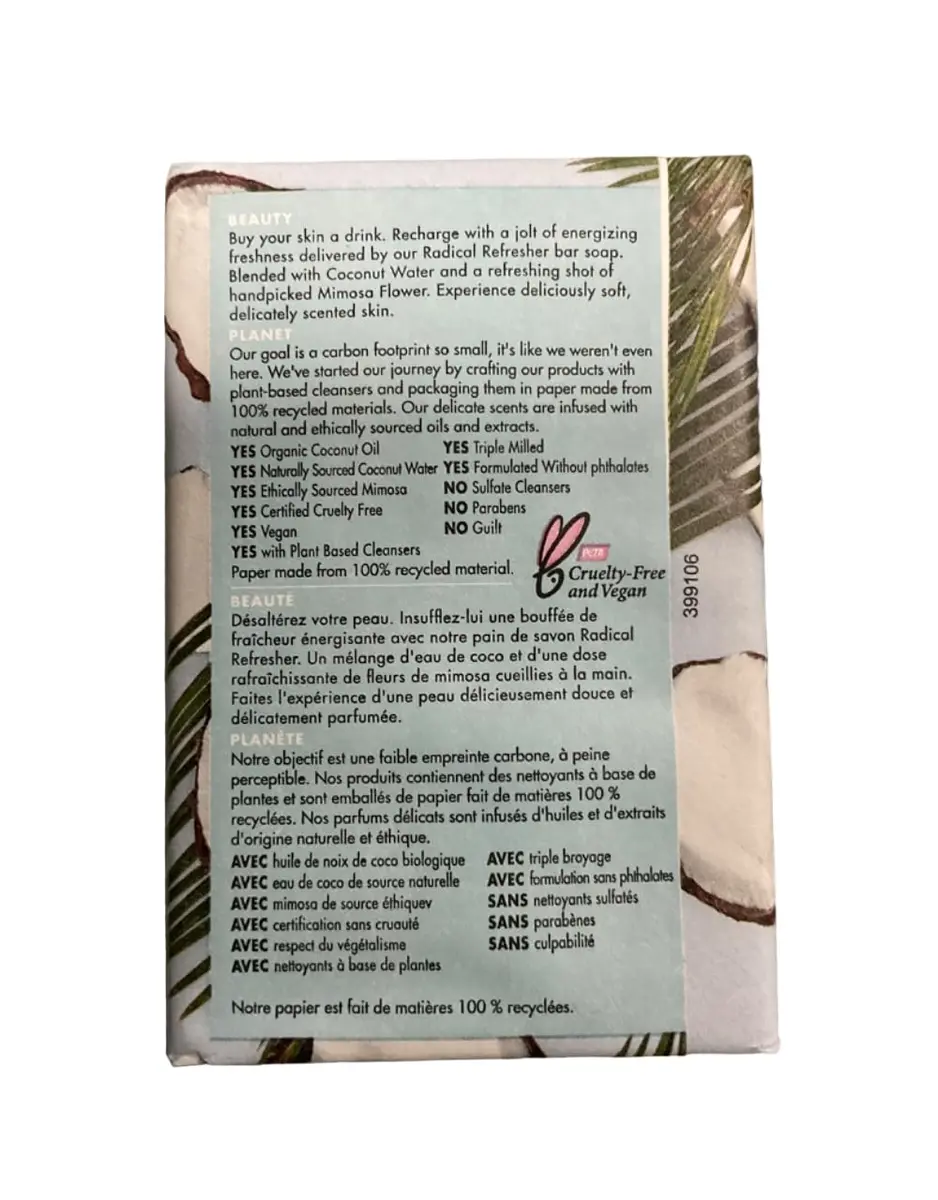 Love Beauty And Planet Coconut Water & Mimosa Flower Bar Soap, 7 Oz | Hydrating, Unisex - view 2