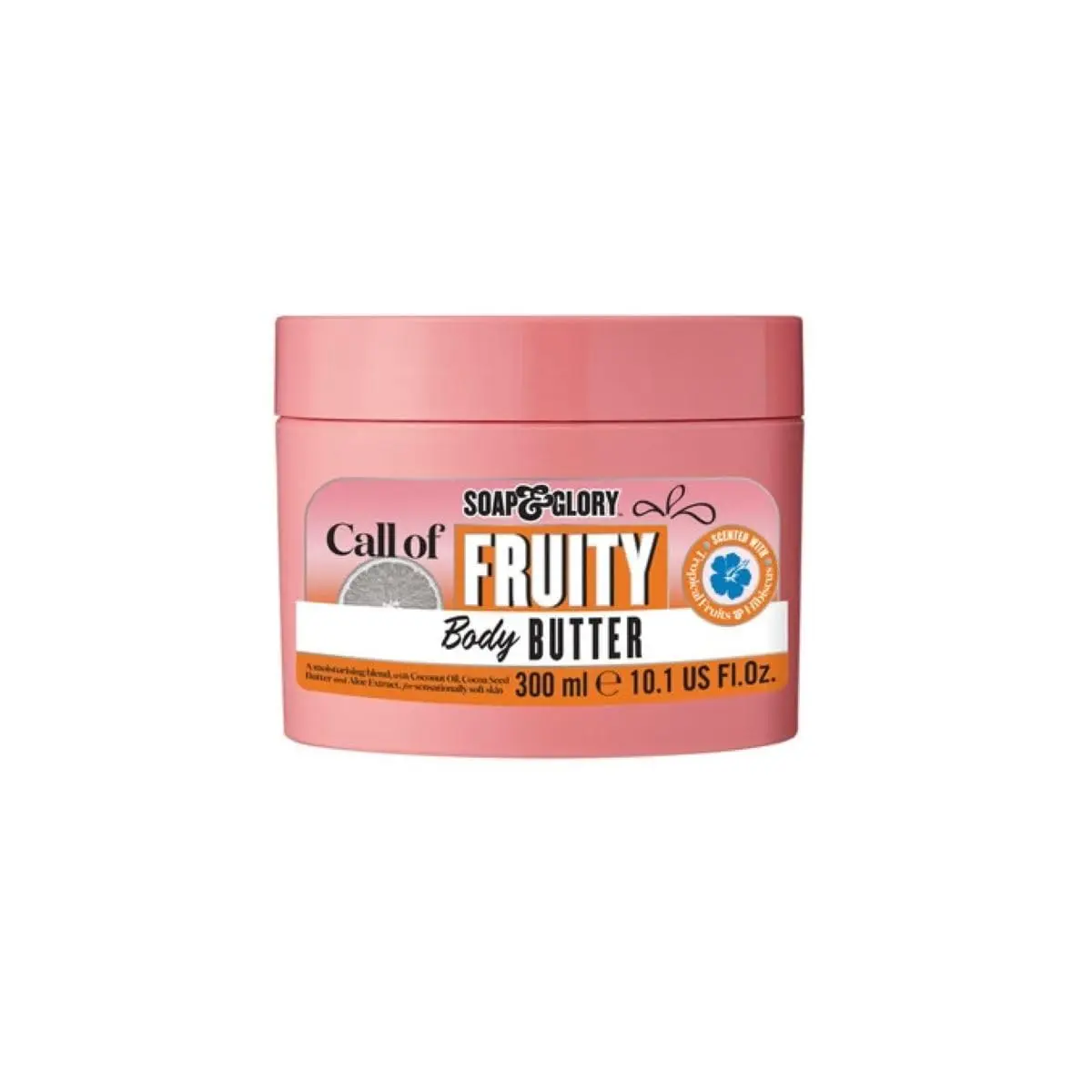 Soap & Glory Call of Fruity Body Butter 300 ml (10.1 Fl Oz) | Hydrating Lotion for Dry Skin with Vitamin E, Coconut Oil & Aloe Extracts - main product image