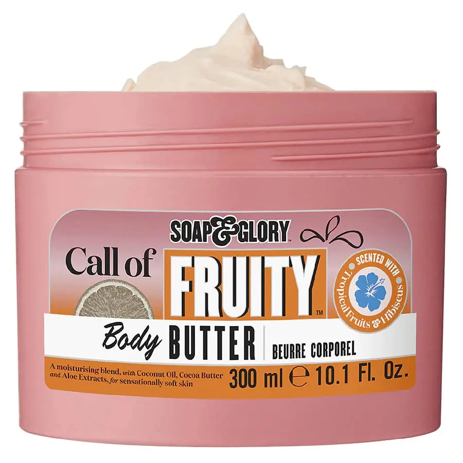 Soap & Glory Call of Fruity Body Butter 300 ml (10.1 Fl Oz) | Hydrating Lotion for Dry Skin with Vitamin E, Coconut Oil & Aloe Extracts - view 4