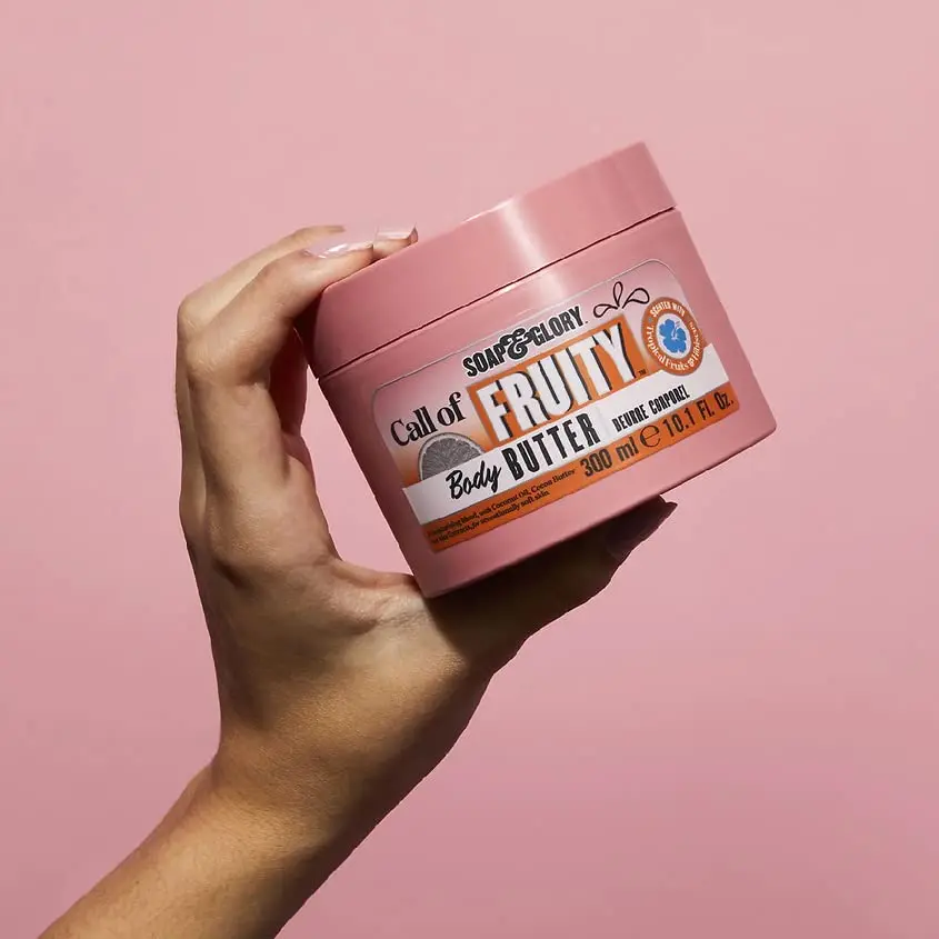 Soap & Glory Call of Fruity Body Butter 300 ml (10.1 Fl Oz) | Hydrating Lotion for Dry Skin with Vitamin E, Coconut Oil & Aloe Extracts - view 7