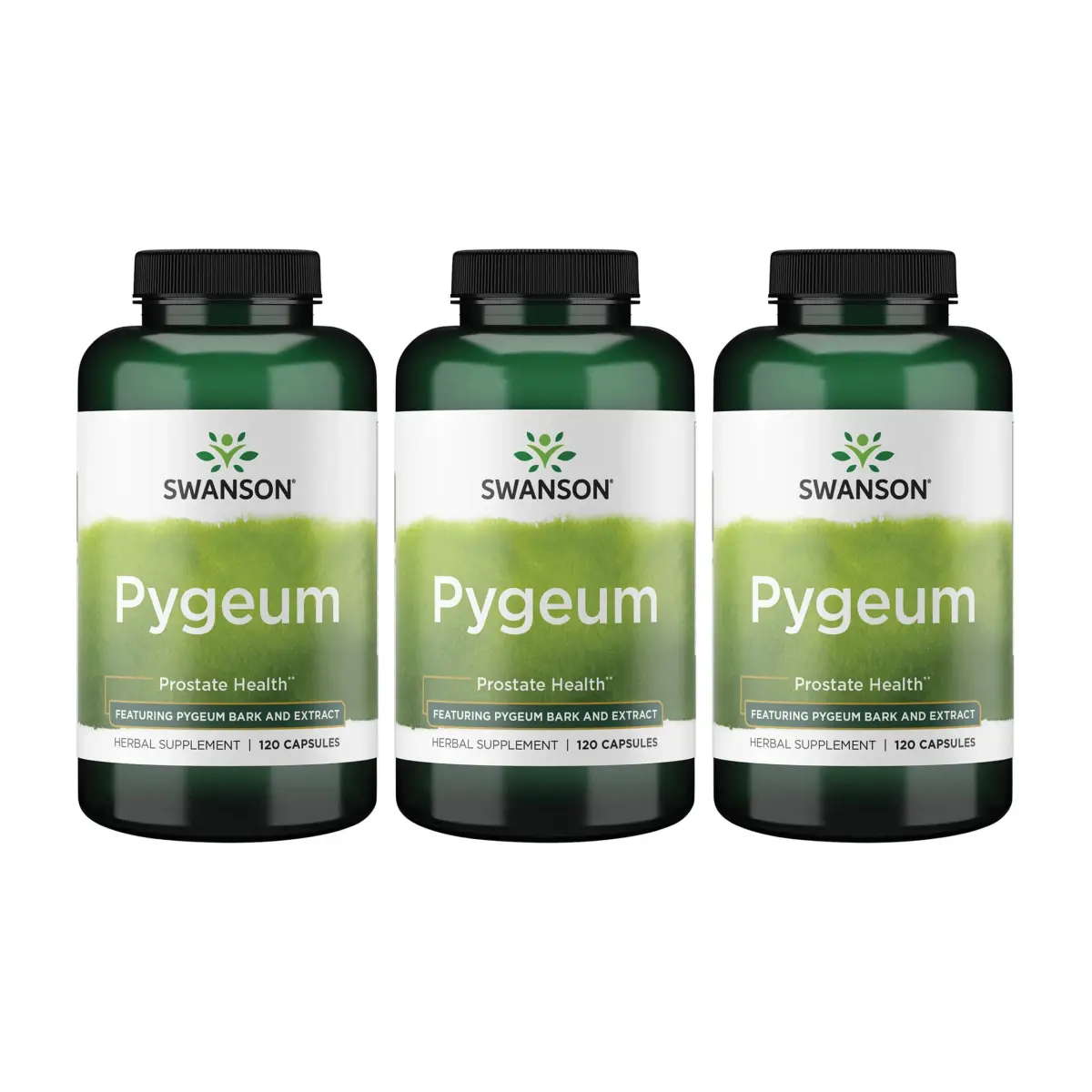 Swanson Pygeum Herbal Supplement 400 mg 360 Capsules (120 Count x 3) | Supports Prostate, Urinary Tract & Bladder Health - main product image