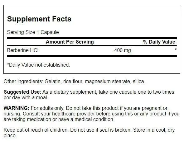 Swanson Berberine HCl Metabolic Health 400 mg Vegan Capsules 240 Count (Pack of 4) | Supports Cardiovascular & Metabolic Health - view 2