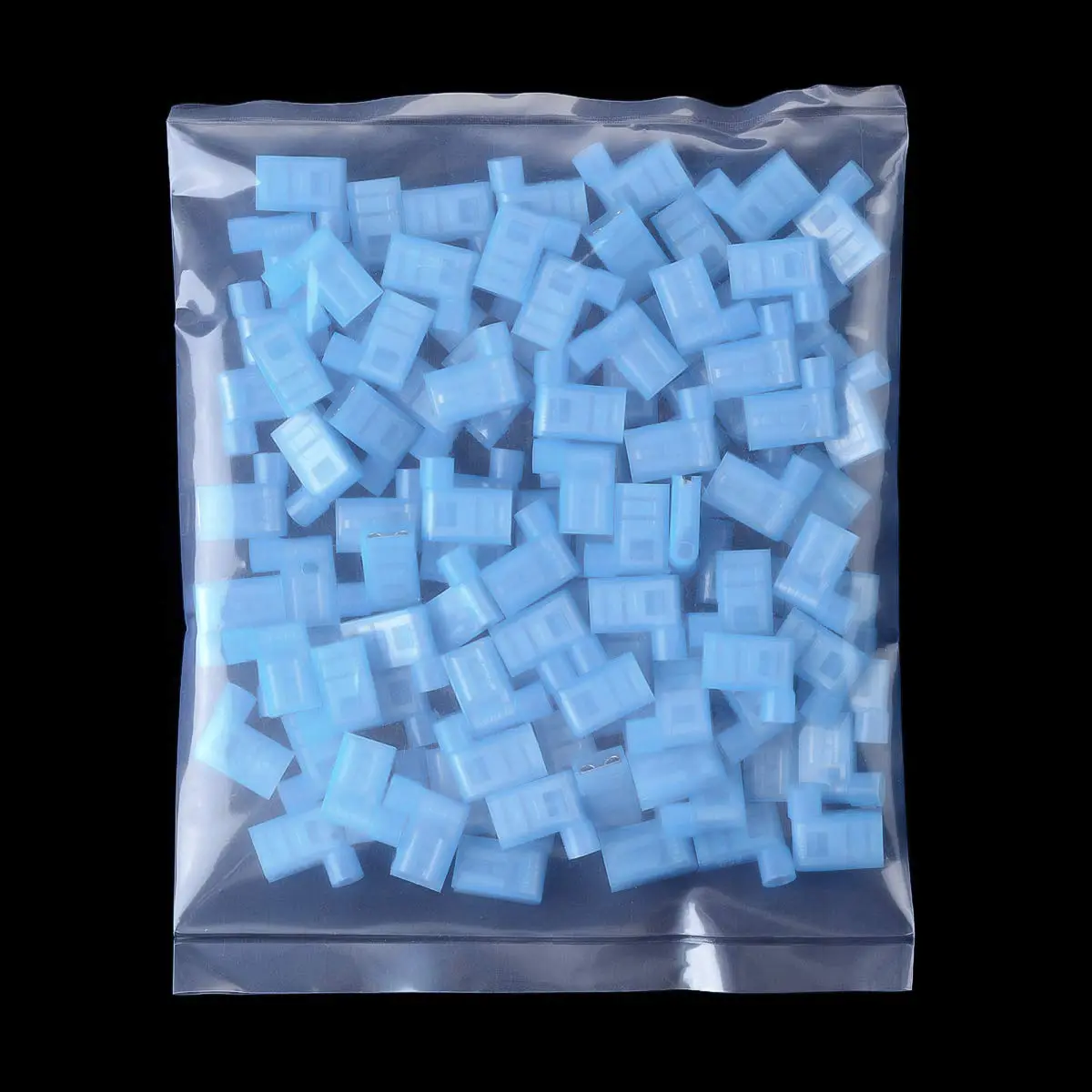 XHF 90 Degree 16-14 AWG Flag Shaped Right Angle Spade Connectors Nylon Fully Insulated 100 Pcs Blue | RoHS, CE, CSA Certified - view 4