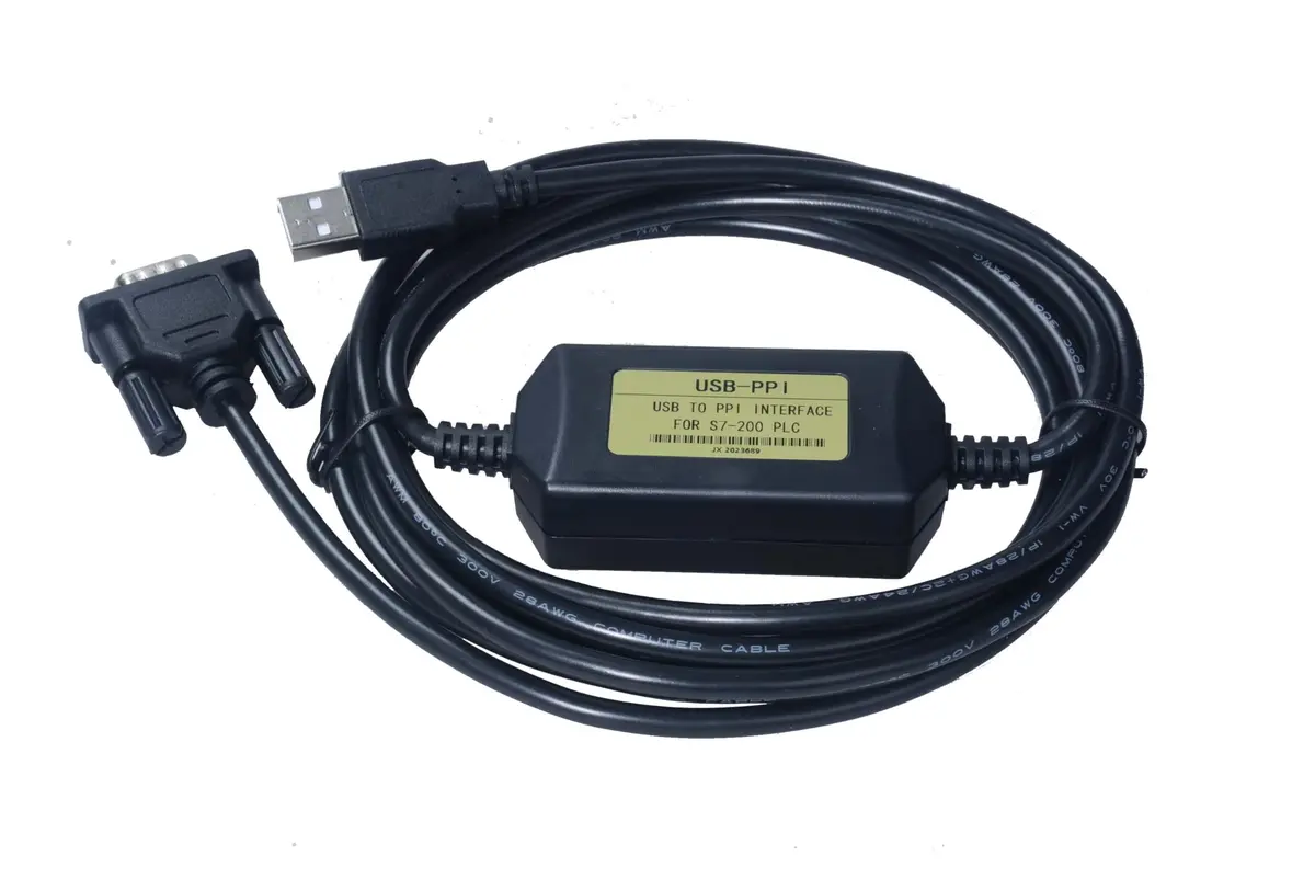 Washinglee USB to PPI Programming Cable for Siemens PLC S7 200 and 200CN | Compatible for CPU222, CPU224, CPU226 - main product image
