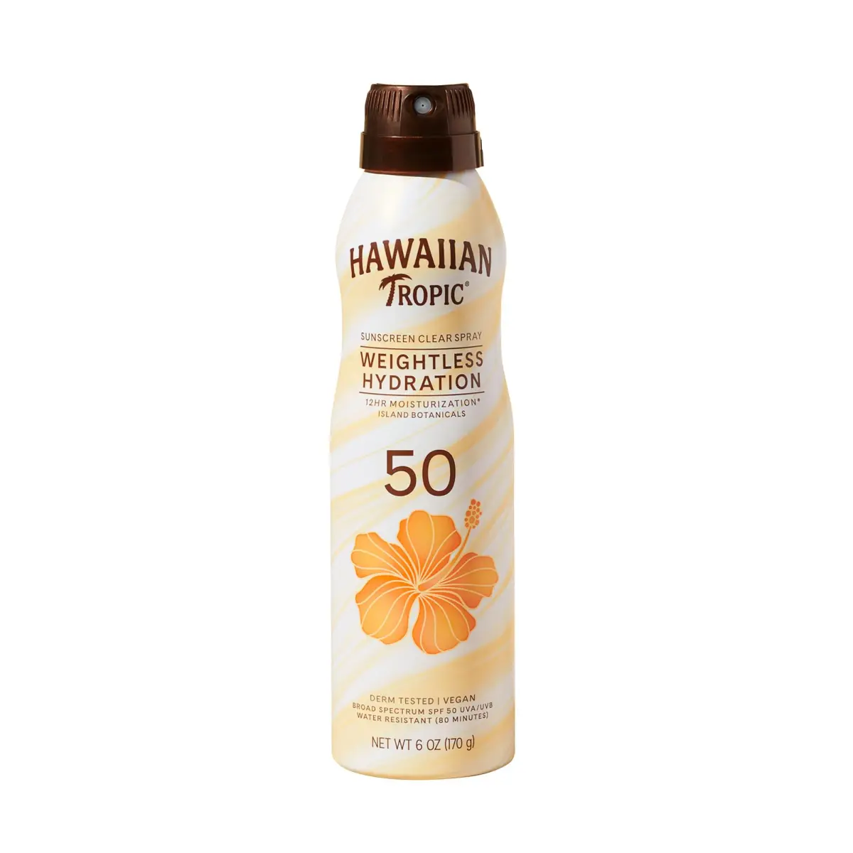 Hawaiian Tropic Weightless Hydration SPF 50 Sunscreen Spray 169ml (6 Oz) | Broad Spectrum UVA/UVB Protection - main product image