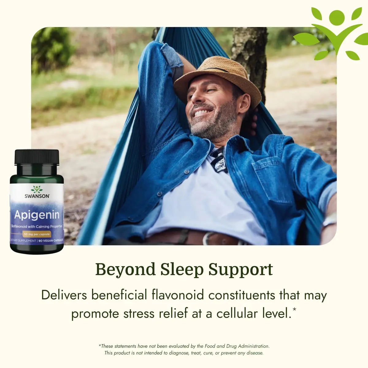 Swanson Apigenin Bioflavonoid 50 mg Vegan Capsules 270 Count (90 Count Pack of 3) | Natural Sleep & Stress Support - view 5