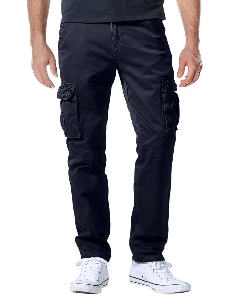 Match Men's Casual Cargo Pants 40 | Regular Fit, 100% Cotton, Dark Gray - main product image
