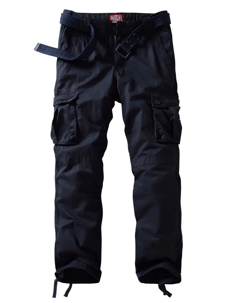 Match Men's Casual Cargo Pants 40 | Regular Fit, 100% Cotton, Dark Gray - view 2