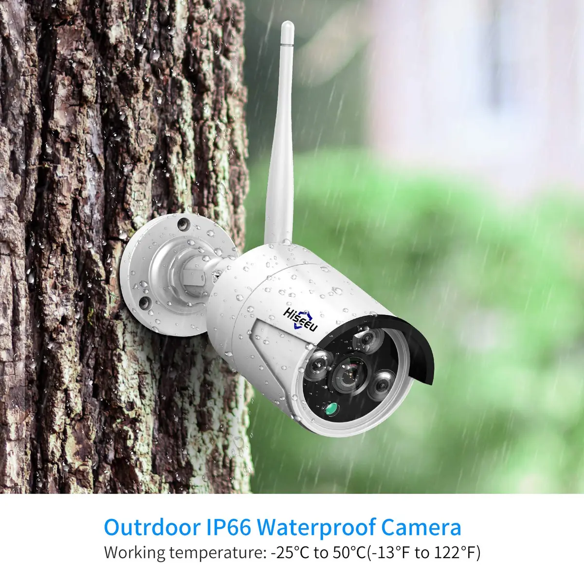 Hiseeu 5MP Wireless Security Camera System with 4 Cameras & 500GB HDD | 24/7 HD Night Vision Weatherproof Surveillance - view 6