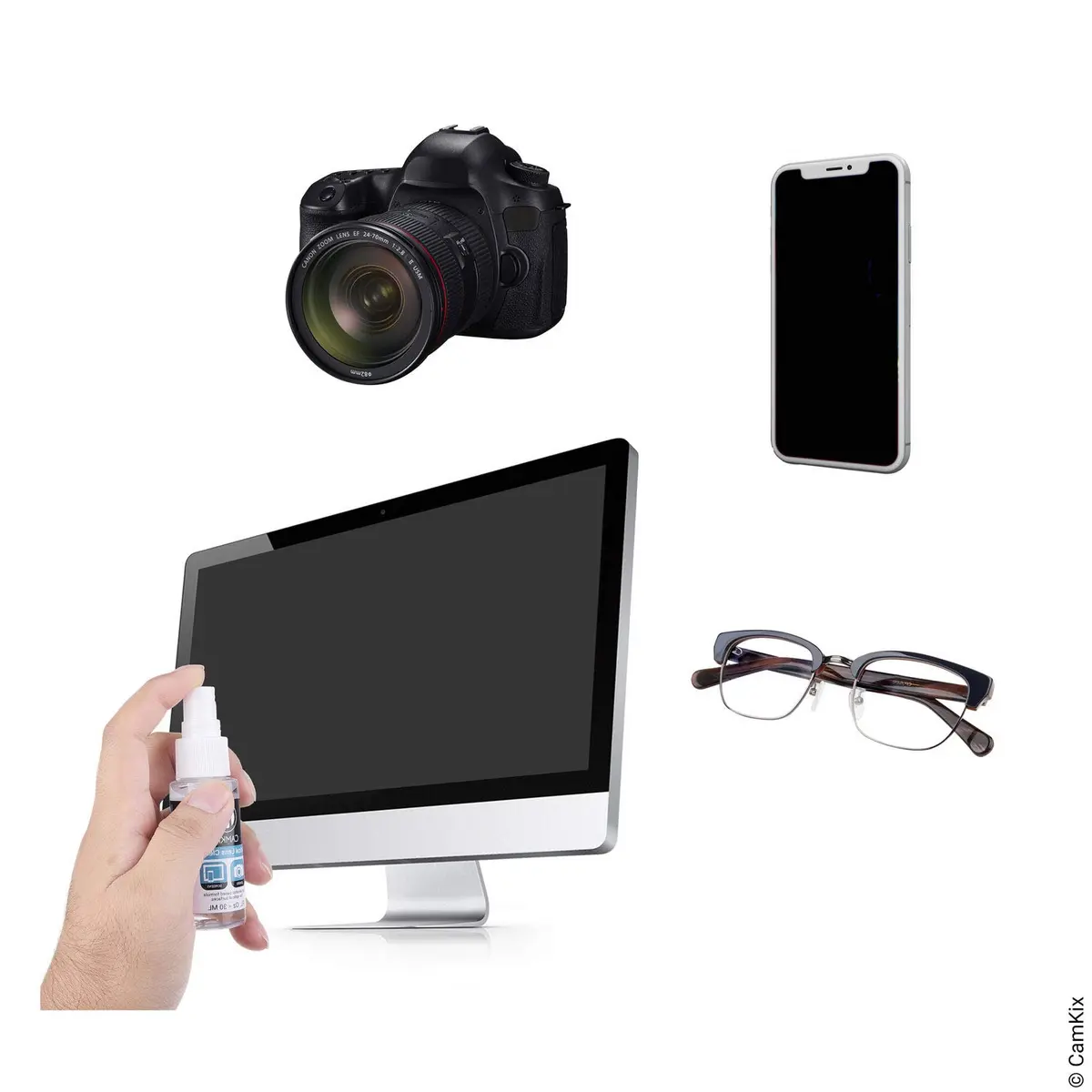 CamKix Eyeglasses Cleaning Kit with Spray & Microfiber Cloths | Scratch-Free, Streak-Free - view 5