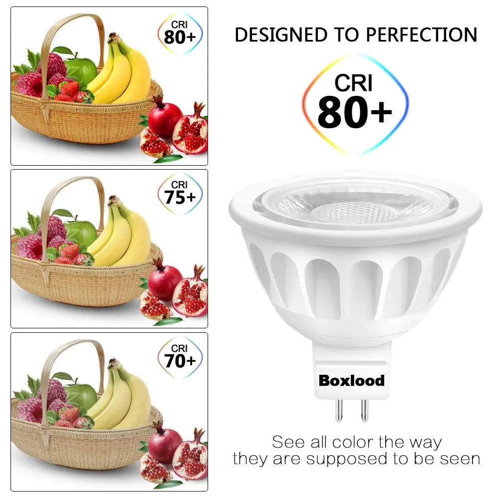 Boxlood MR16 LED Bulbs 5W GU5.3 450LM 12V | Cool White Non-Dimmable 10 Pack - view 4