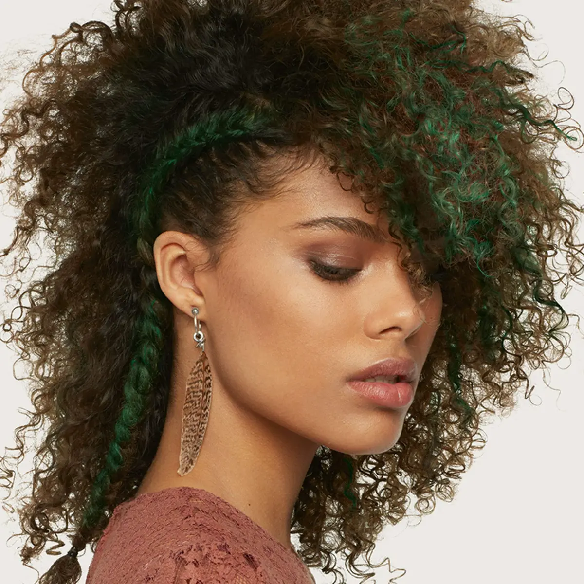 L'Oreal Paris Hair Makeup Temporary 1-Day Hair Color for Brunettes, Green 70 | Washable, Safe, Intermixable Shades - view 7