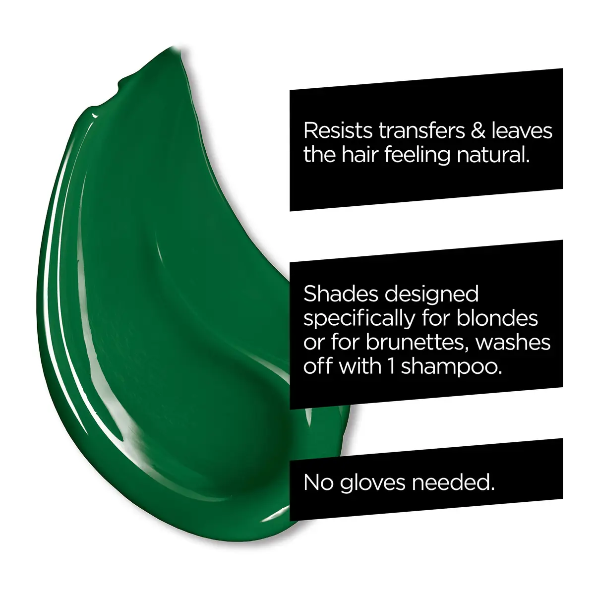 L'Oreal Paris Hair Makeup Temporary 1-Day Hair Color for Brunettes, Green 70 | Washable, Safe, Intermixable Shades - view 3