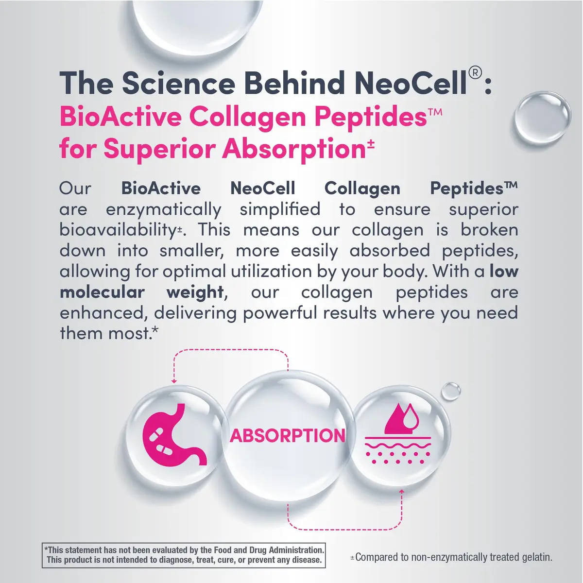 NeoCell Super Collagen Peptides Powder Berry Lemon Flavor 189g (6.7 oz) | Grass Fed Bovine Types 1 & 3 for Hair, Skin & Nails - view 6