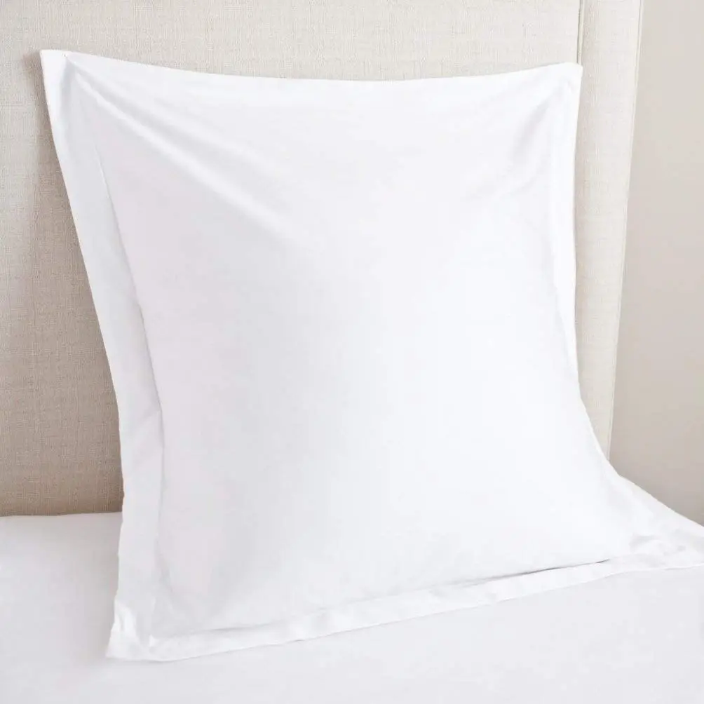 beddingstar Euro Sham Covers 28x28 | 600 TC 100% Egyptian Cotton, White, Set of 2 - view 2