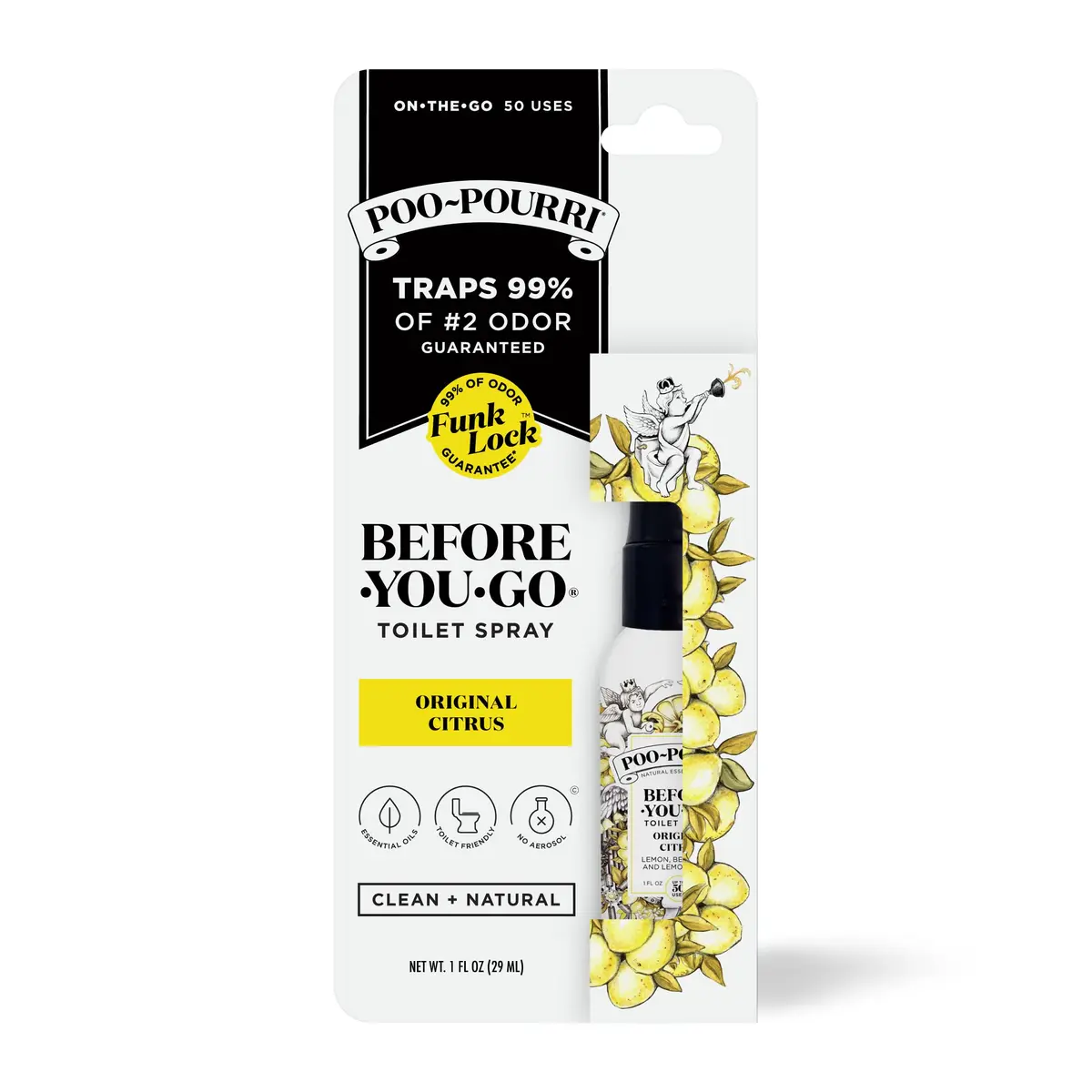 Poo-Pourri Before-You-Go Toilet Spray Original Citrus 29.57ml (1 Fl Oz) | Prevents Odors Before They Begin - view 3