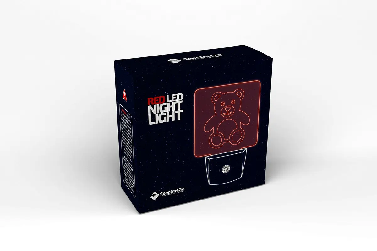 Spectra479 Red LED Night Light (2 Pack) | Non-Disruptive Sleep Lighting for Bedroom & Hallway - view 6