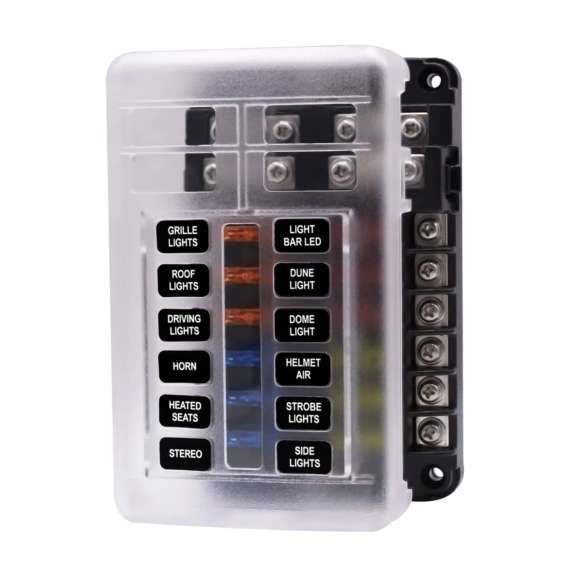 BlueFire 12 Way Blade Fuse Box Holder with LED Indicator 32V DC 100A | Automotive Fuse Block for Cars, Boats, RVs - view 2