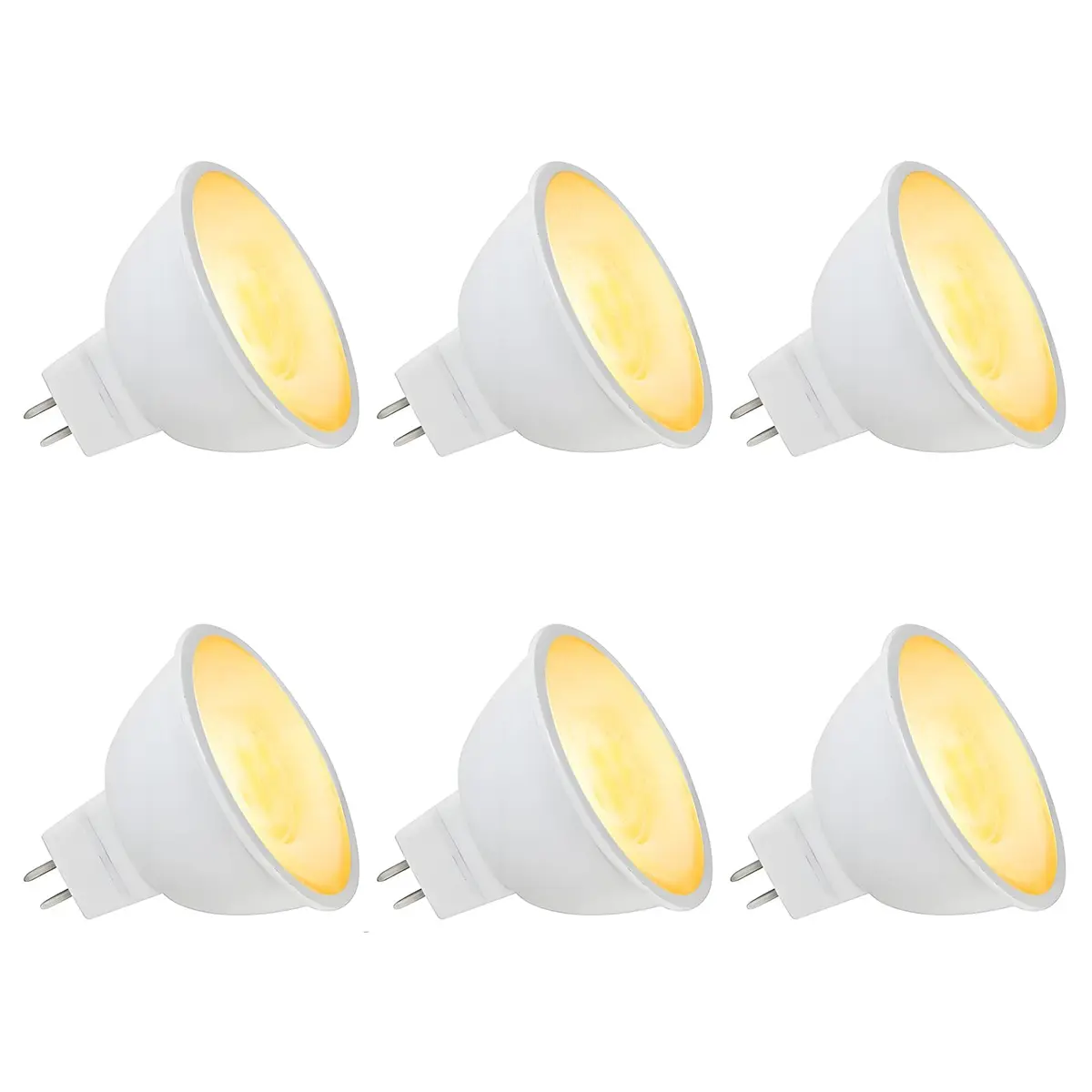 Makergroup MR16 LED Bulb 3W GU5.3 12V Warm White 2700K-3000K 6-Pack | 280 Lumens - main product image
