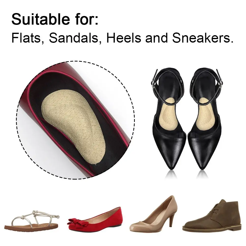 Dr. Foot Gel Arch Support Shoe Insoles for Flat Feet | High Arch, Plantar Fasciitis Relief, 3 Pairs - view 4