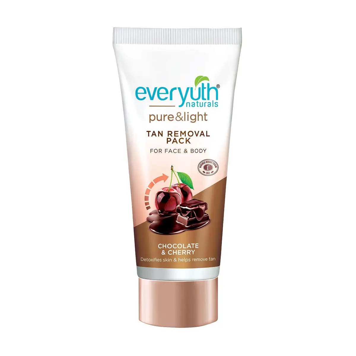 Everyuth Naturals Chocolate & Cherry Tan Removal Face Pack 50g | Brightens Skin - main product image