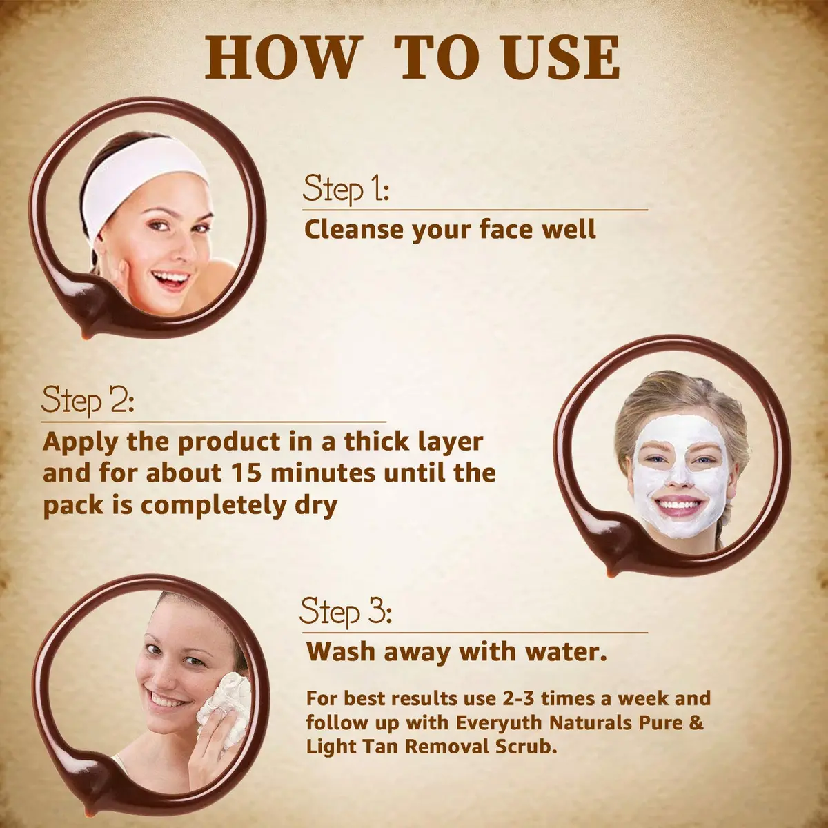 Everyuth Naturals Chocolate & Cherry Tan Removal Face Pack 50g | Brightens Skin - view 4
