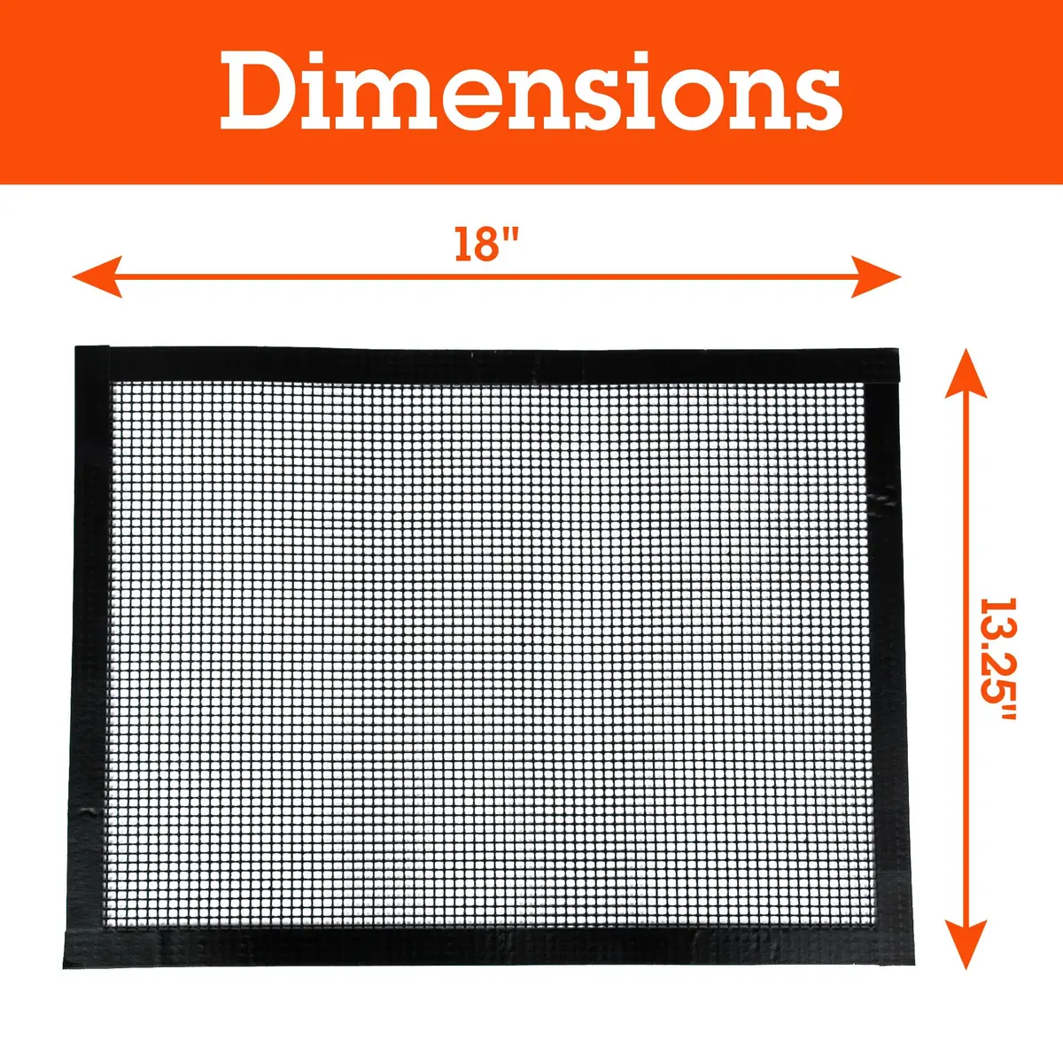 Camerons Heavy Duty Non-Stick Grilling Mesh Sheet 13.5" x 18" (2-Pack) | Reusable BBQ Mat for Gas, Charcoal, Oven Grills - view 6