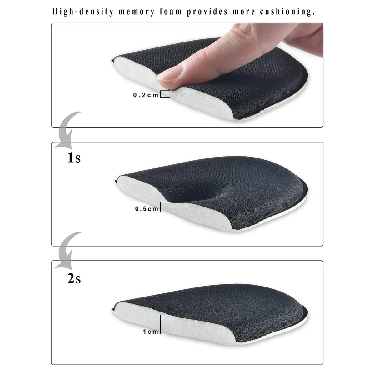 riemot Memory Foam Shoe Insoles for Women and Men Black-8mm EU 41 | Cloud-Soft Comfort Support - view 2