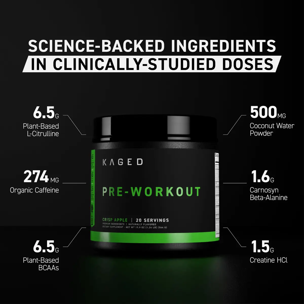 Kaged Original Pre Workout Powder | Berry Blast | 20 Servings | Supports Focus & Muscle Pumps - view 2