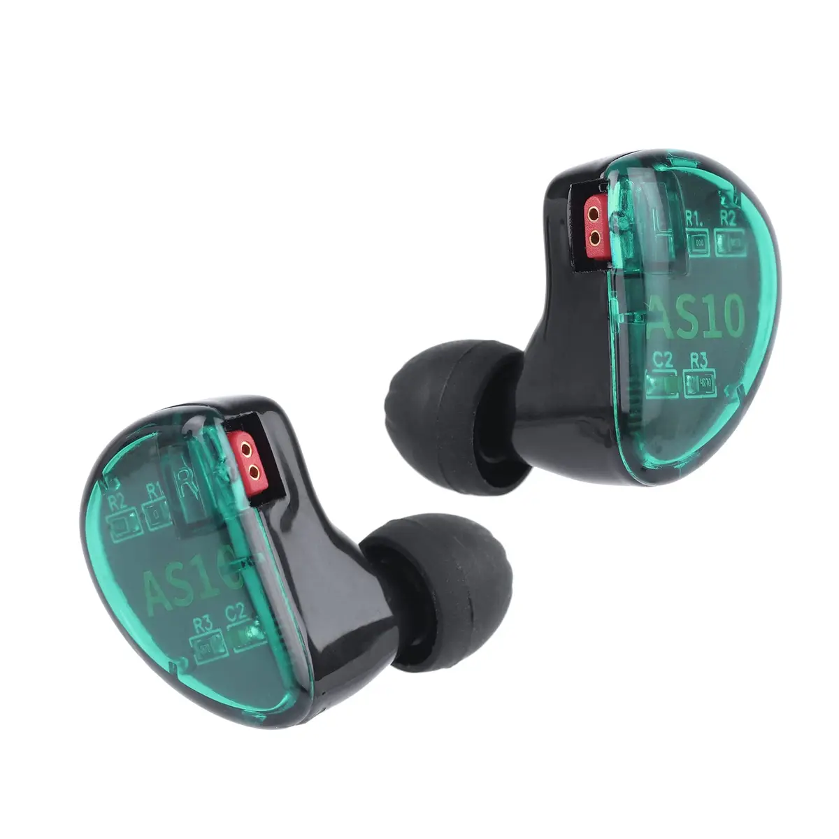 Linsoul KZ AS10 5BA HiFi Stereo In-Ear Monitor Earphones | Detachable 3.5mm Cyan - main product image