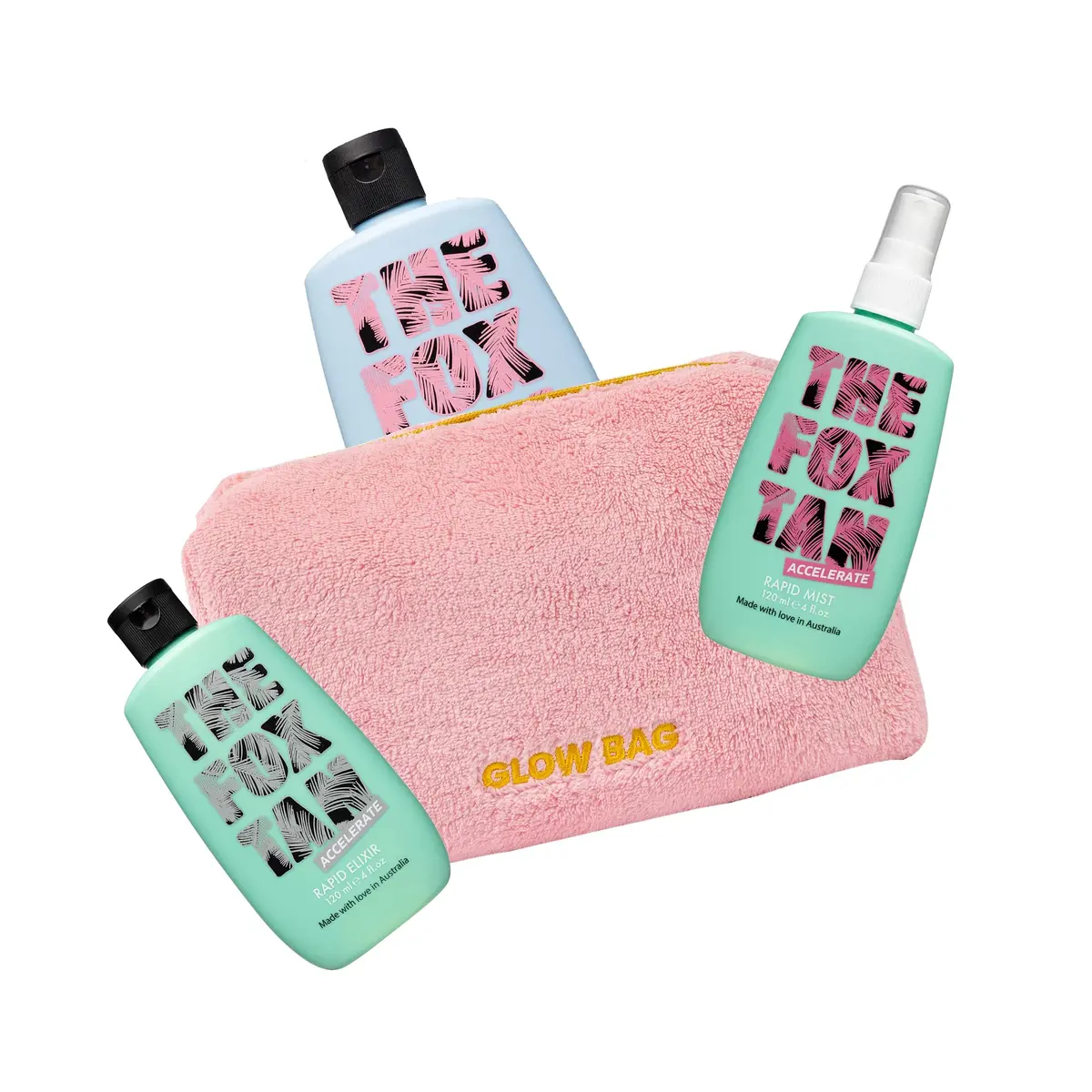 The Fox Tan Triple Threat Bundle | Hydrating Natural Tanning Accelerators for Deeper & Darker Tans (120mL x2 + 220mL) | Vegan & Cruelty-Free - main product image