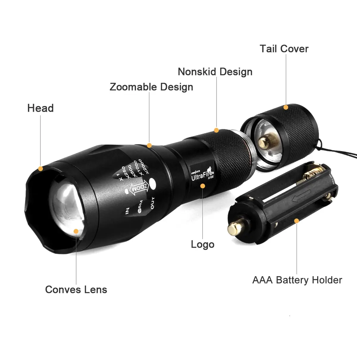ULTRAFIRE IR Illuminator Flashlight, 850nm Focus Adjustable IR Led for Night Vision, Coyote Fox Predator Hunting - view 5