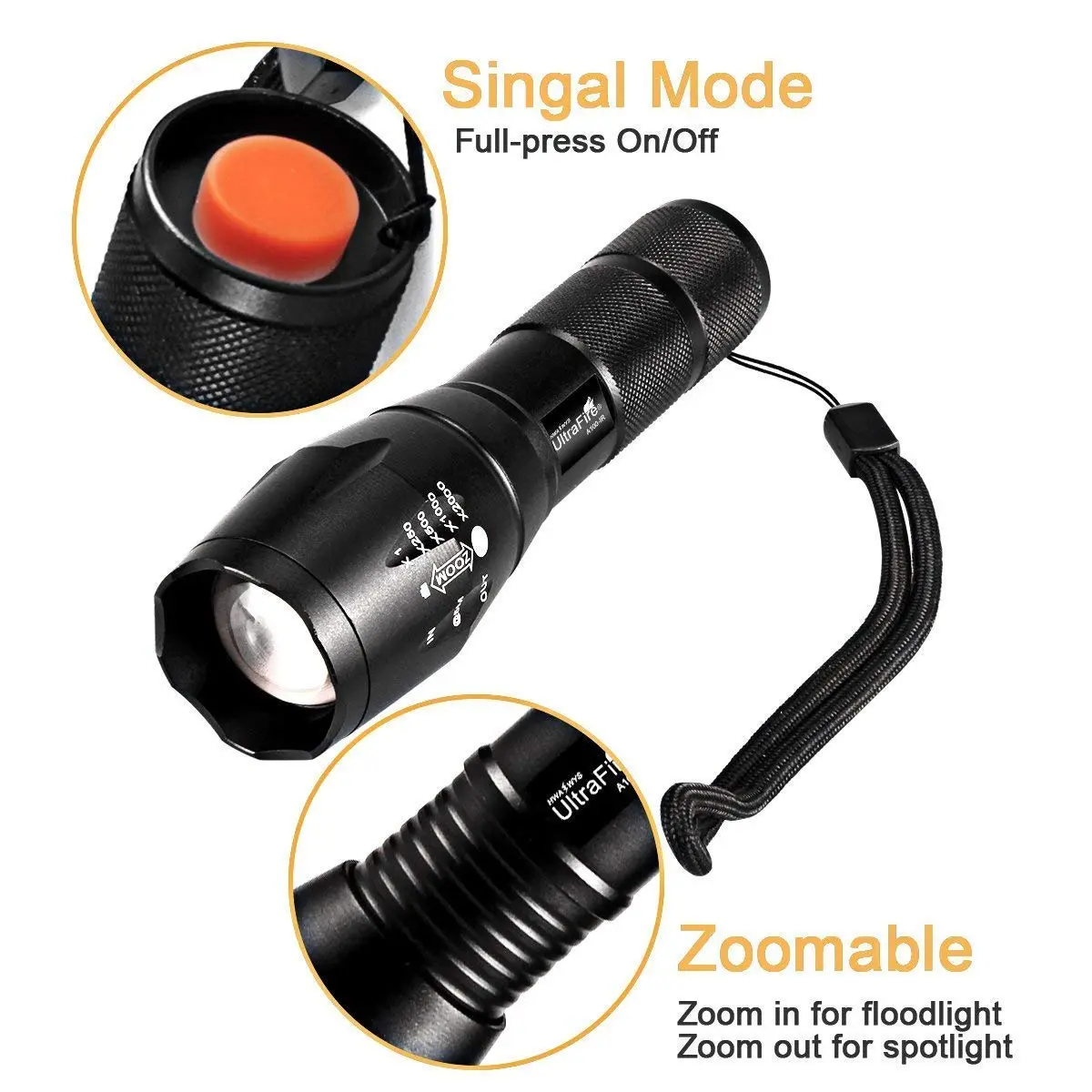 ULTRAFIRE IR Illuminator Flashlight, 850nm Focus Adjustable IR Led for Night Vision, Coyote Fox Predator Hunting - view 3