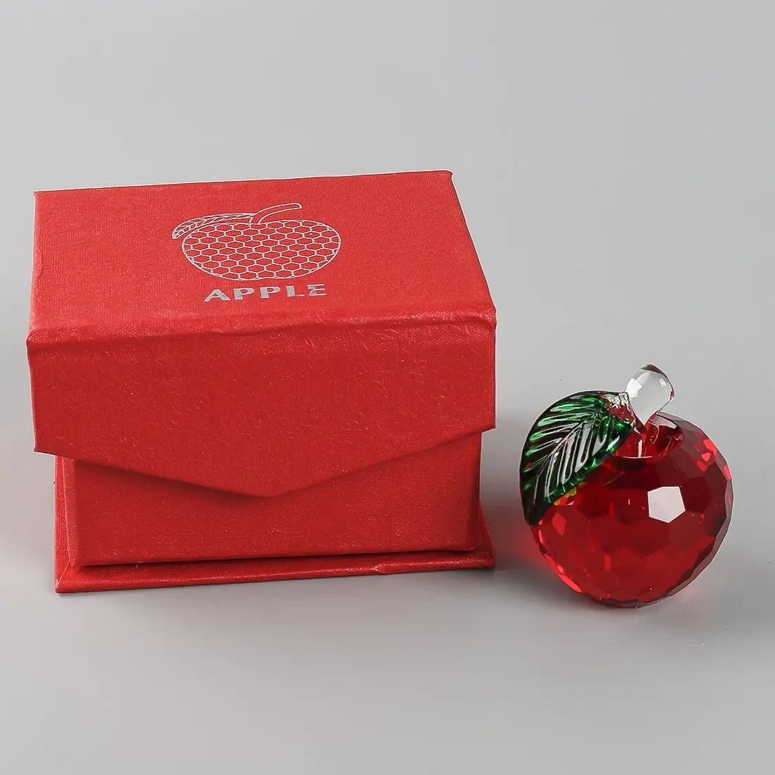H&D HYALINE & DORA 40mm Red Crystal Apple Paperweight Christmas Eve Decor | Elegant Gift for Office & Home - view 5