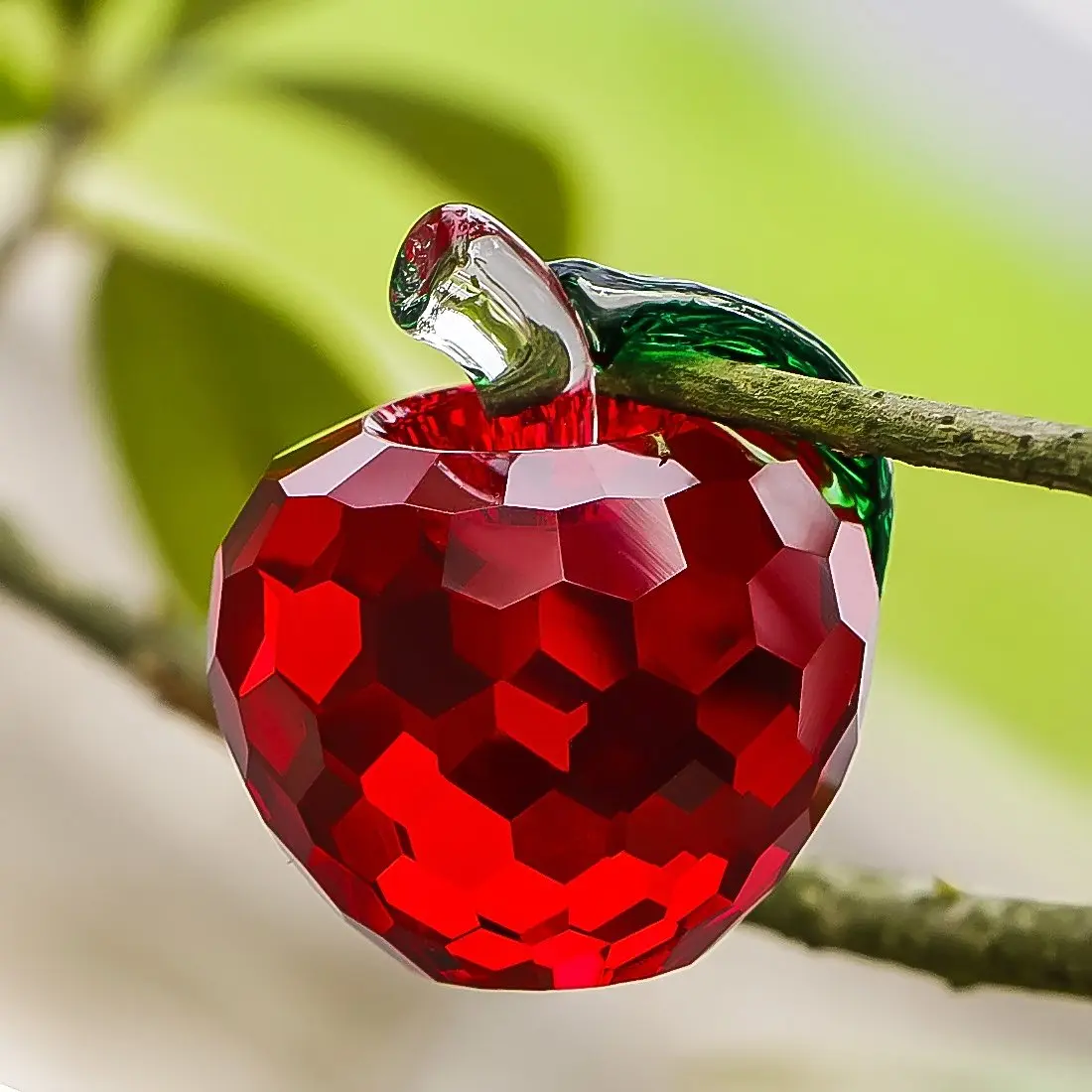 H&D HYALINE & DORA 40mm Red Crystal Apple Paperweight Christmas Eve Decor | Elegant Gift for Office & Home - view 6