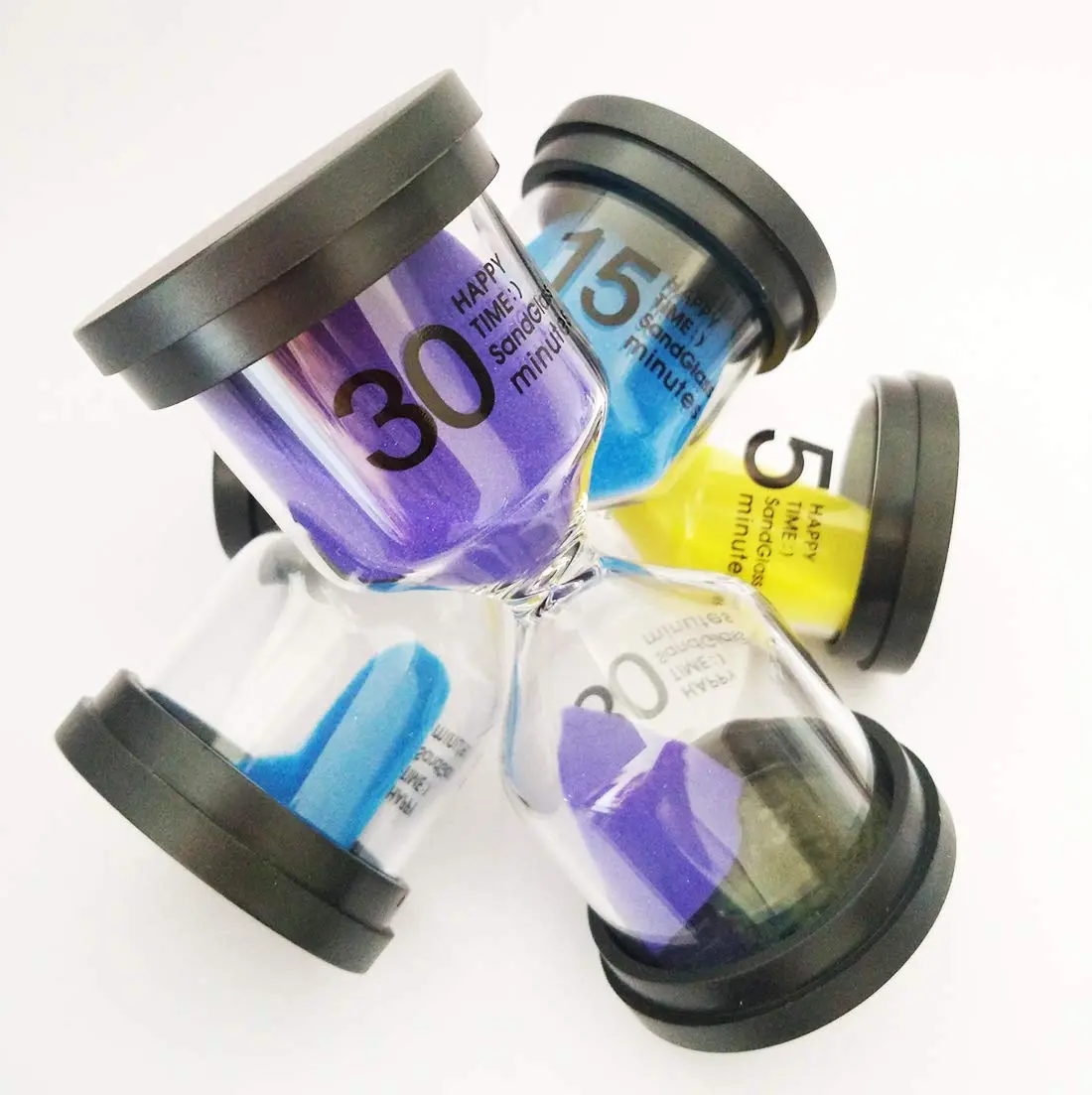 KSM UP Sand Timer 6 Colors Hourglass 1/3/5/10/15/30 Minutes | Colorful, Shock-Resistant Kids & Classroom Timer - view 3