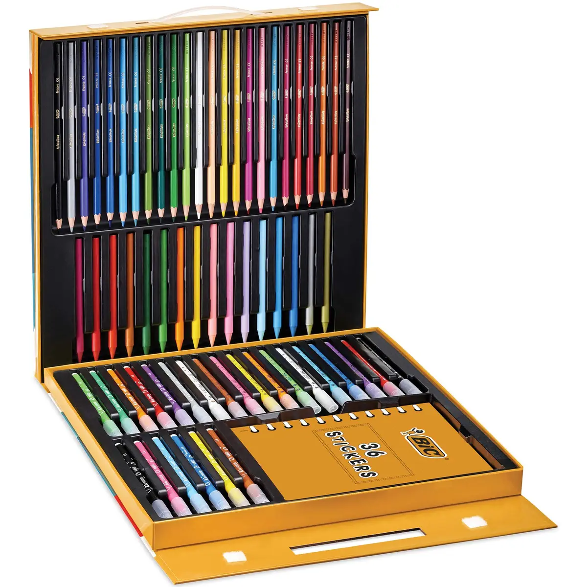 BIC Kids Stationery Activity Set and Carry Case, 64 Colouring Items | Complete Coloring Kit for Kids in India - view 2