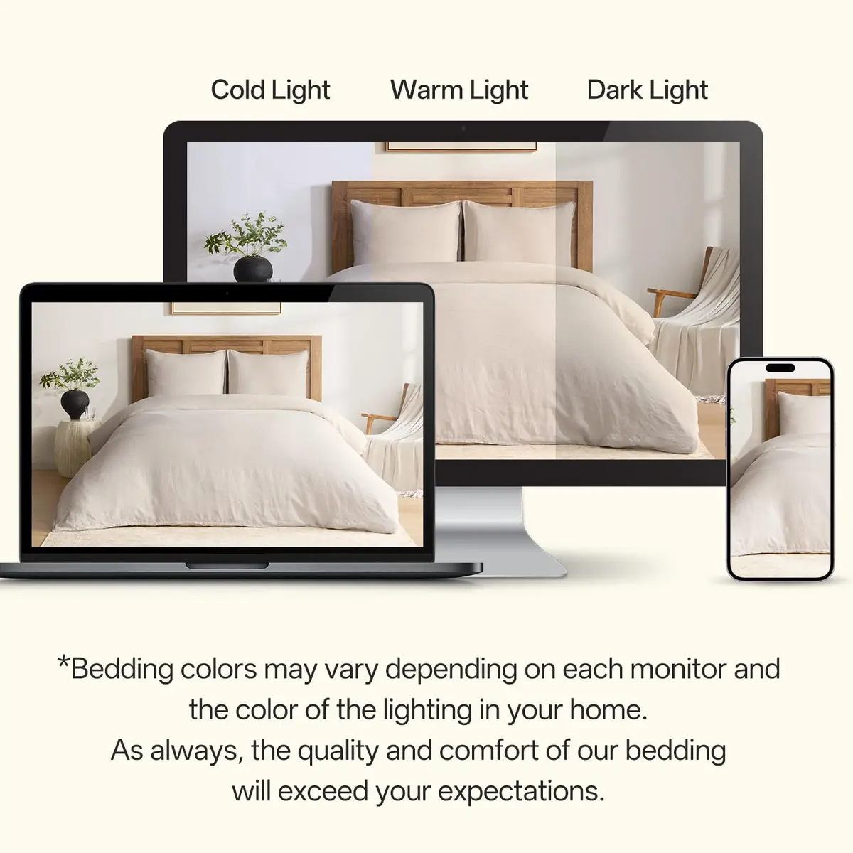 DAPU 100% French Linen Duvet Cover King | Natural Linen Bedding for Summer & All Seasons - view 6