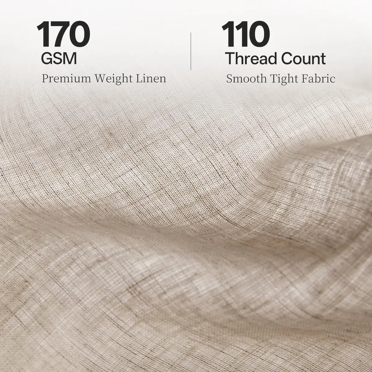 DAPU 100% French Linen Duvet Cover King | Natural Linen Bedding for Summer & All Seasons - view 4