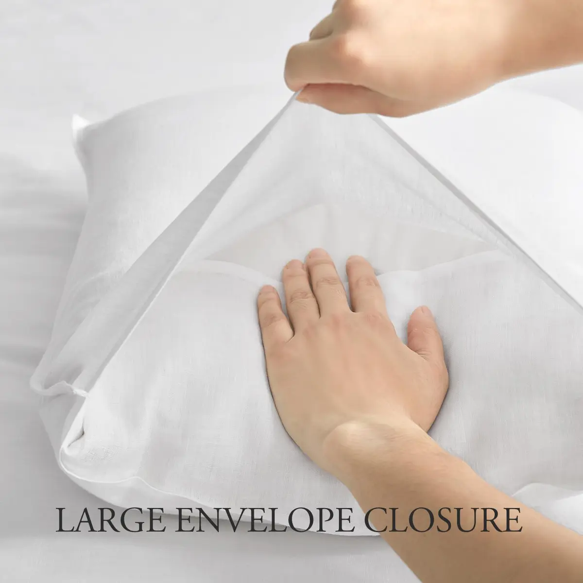 DAPU 100% French Linen Duvet Cover King | Soft, Warm & Natural Linen Bedding - view 5