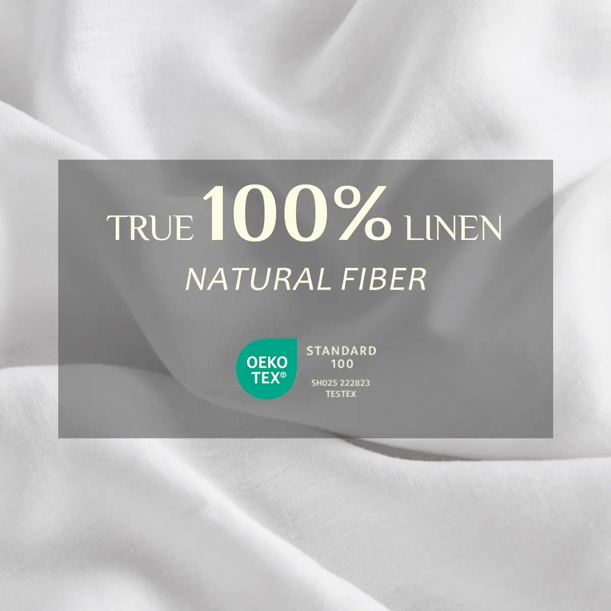 DAPU 100% French Linen Duvet Cover King | Soft, Warm & Natural Linen Bedding - view 2